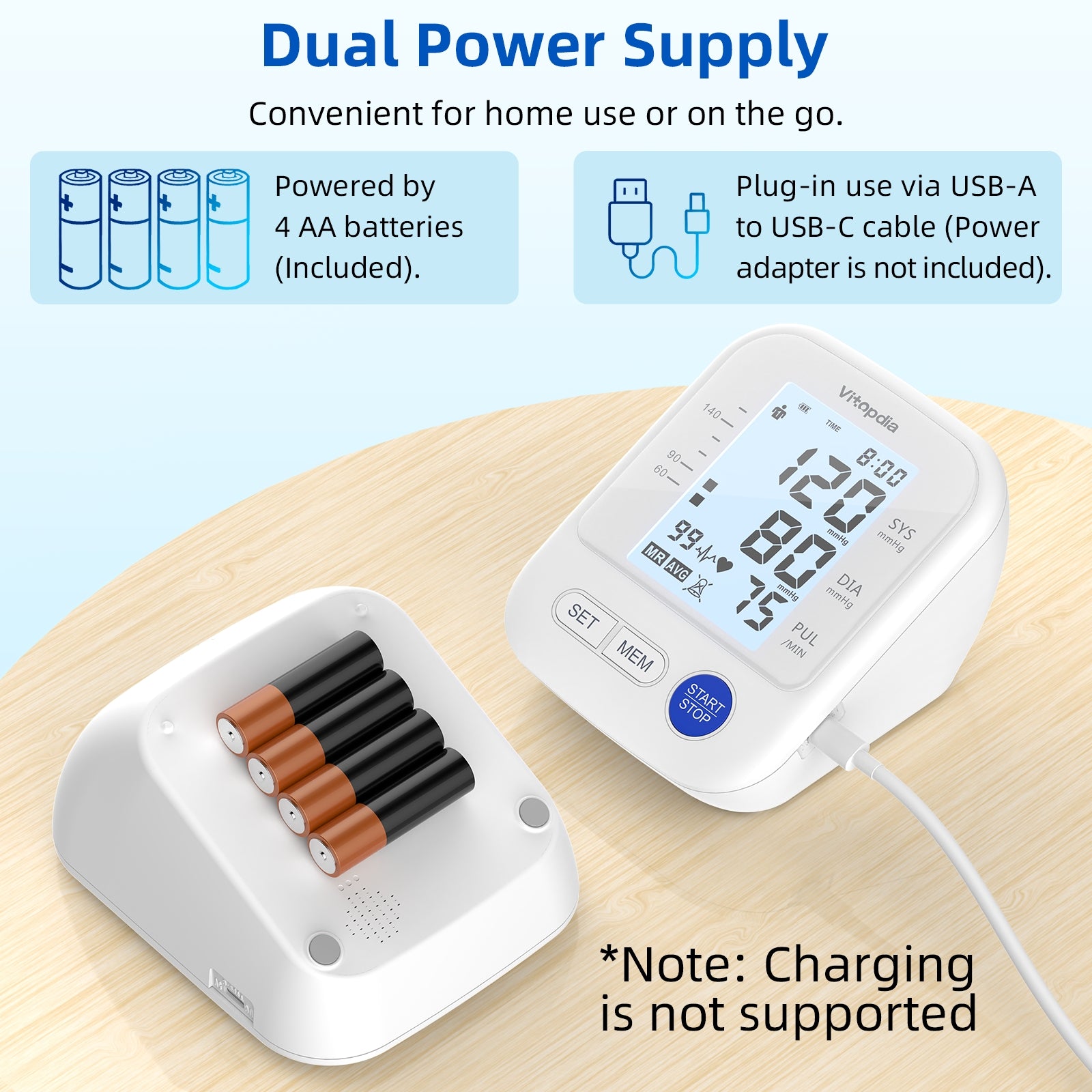 VITOPDIA Automatic Upper Arm Blood Pressure Monitor